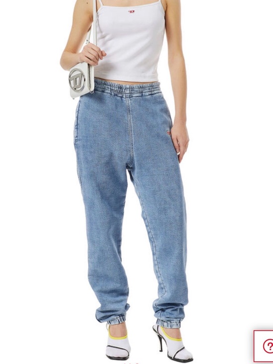 Diesel Denim - Diesel D-Lab Tapered Fit Sz SM Regular Waist Jogger Jeans Unisex Light Denim
